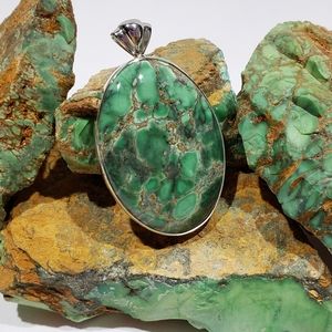 Australian Spiderweb Variscite Pendant